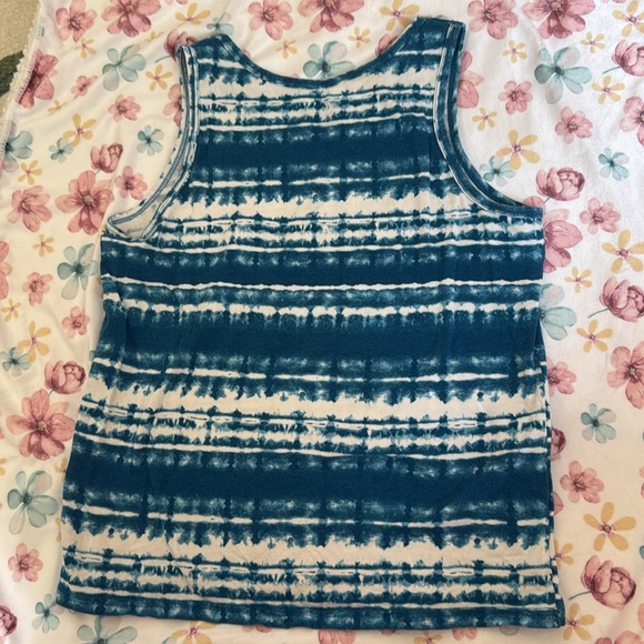 Hanes boys large cotton basic tanks blue tie dye solid gray sleeveless tops - Picture 4 of 7